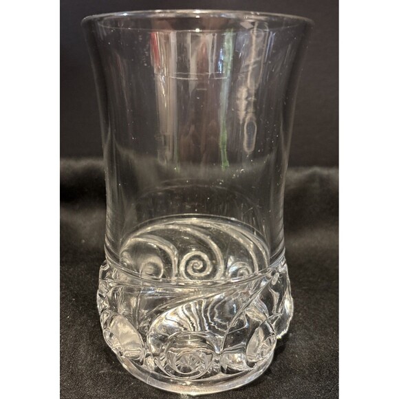 Antique EAPG Circa 1890’s Snail Pattern Celery Vase Heavy Glass 6”X 3.5” - Picture 1 of 9